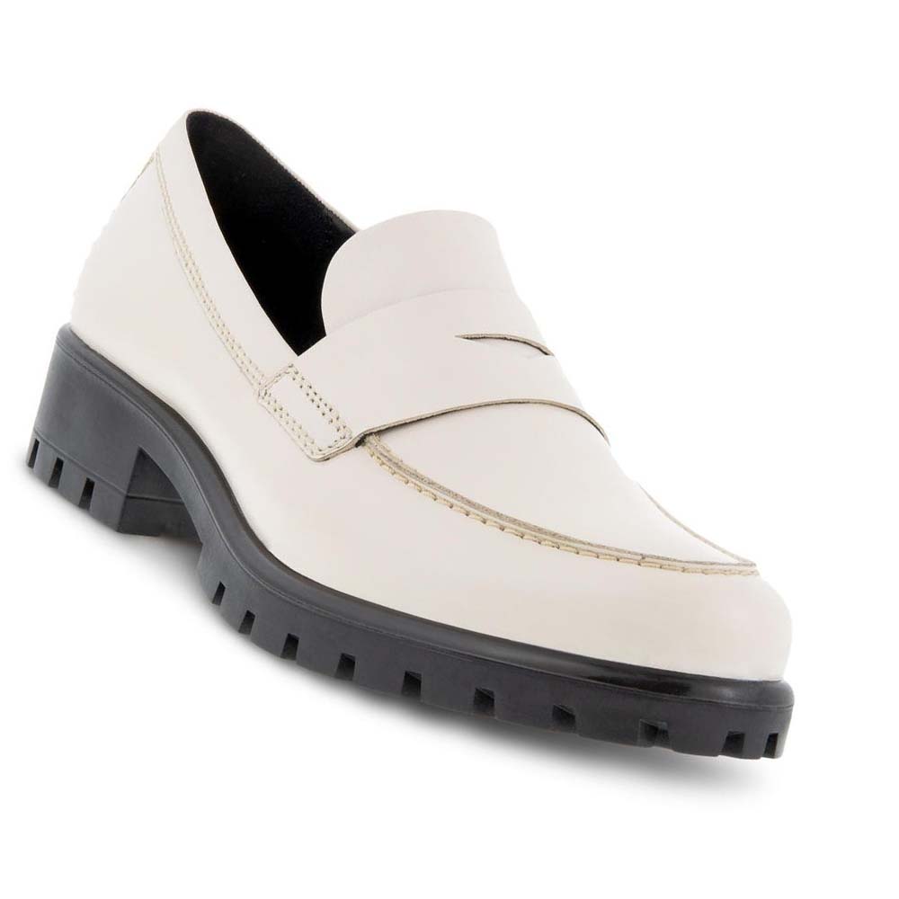 Ecco Modtray Penny Loafers Dame Hvite | NO 156DFM